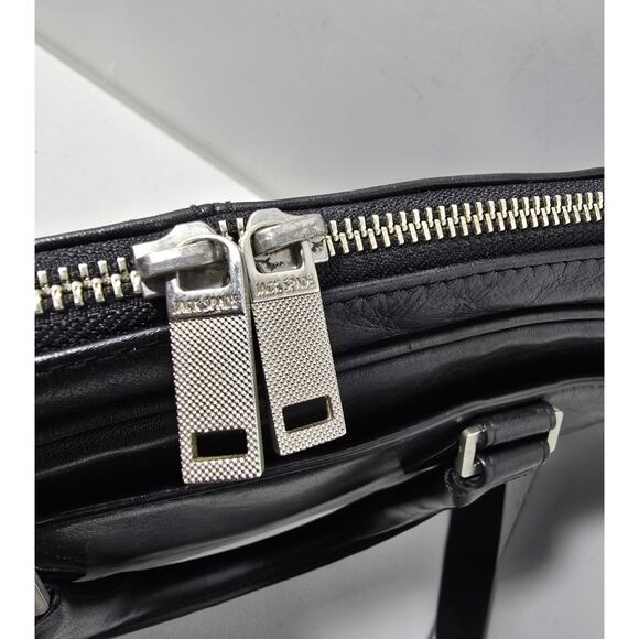 JACK SPADE FILE Laptop Bag Black Fulton Leather Briefcase MSRP $468 - Picture 7 of 16